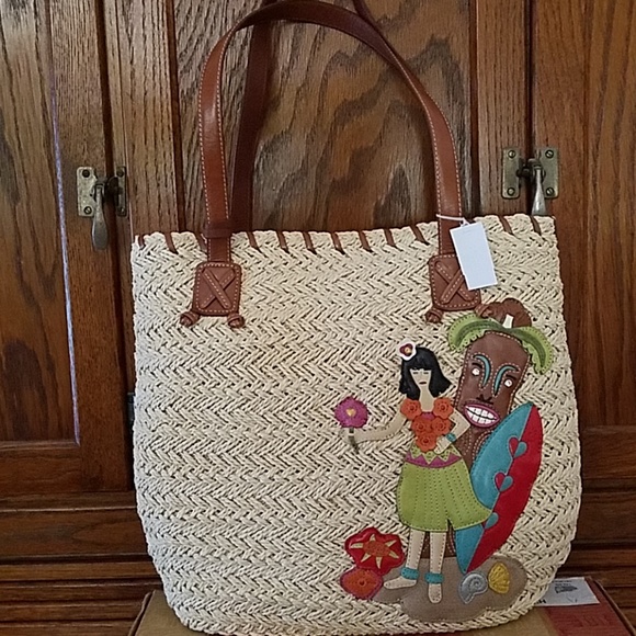 Brighton Handbags - Brighton Leilani tote bag straw bag purse Hawaiian
